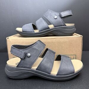 KURU Coda Muse Sandals Shoes Womens Size 11 Jet Black Strappy Comfort Walking